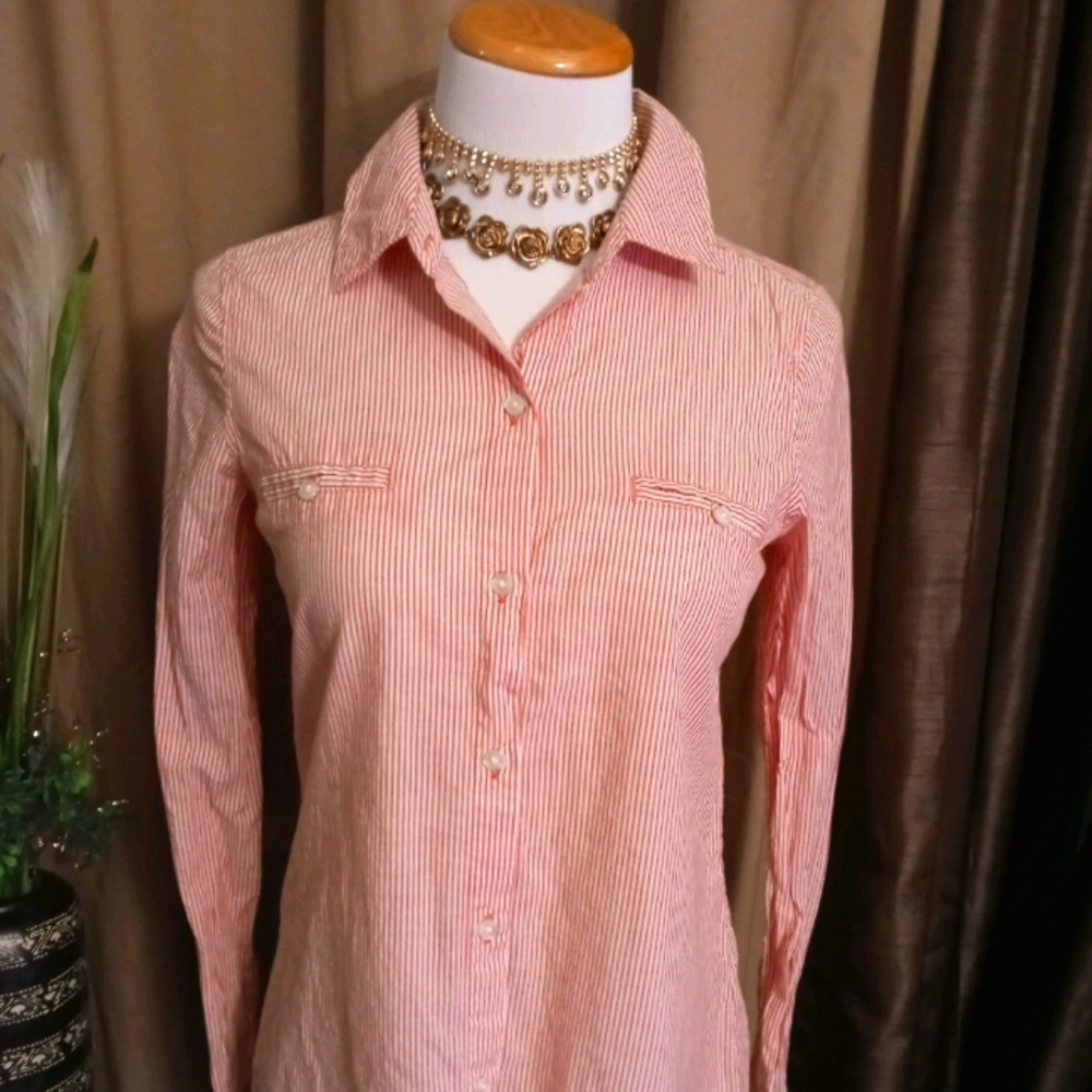 Red & White button down